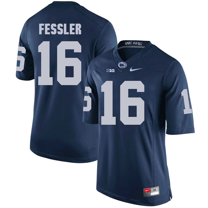 Penn State Nittany Lions #16 Billy Fessler Navy College Football Jersey